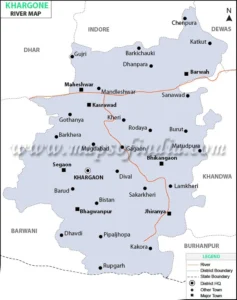 खरगोन जिले का भौगोलिक परिदृश्य