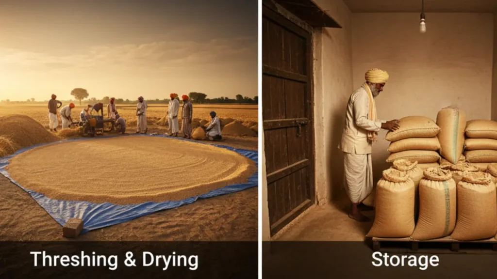 मड़ाई और भंडारण