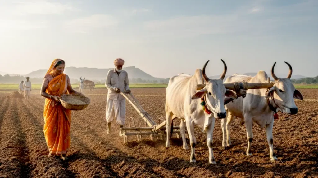 पारंपरिक विधि — तिफन और बैल