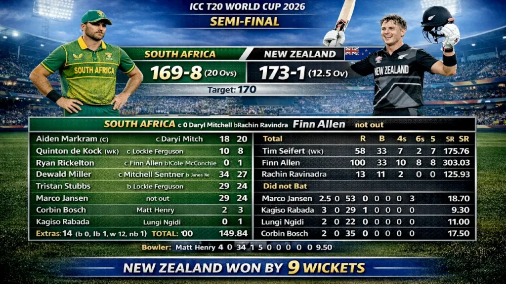 आईसीसी टी20 वर्ल्ड कप 2026: फिन एलन का तूफान