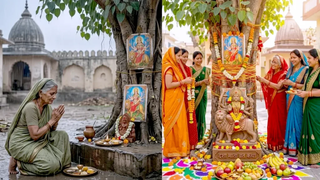 दस गांठ वाला धागा बांधना